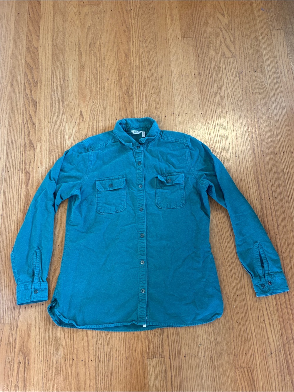 Woolrich Teal Long-Sleeve Button-Down Shirt